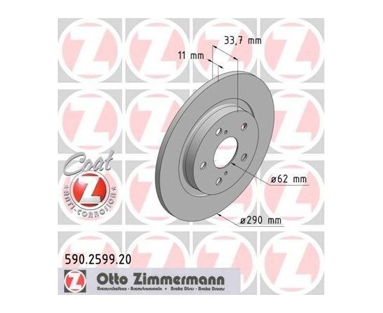 Zimmermann Bremžu disks 590.2599.20