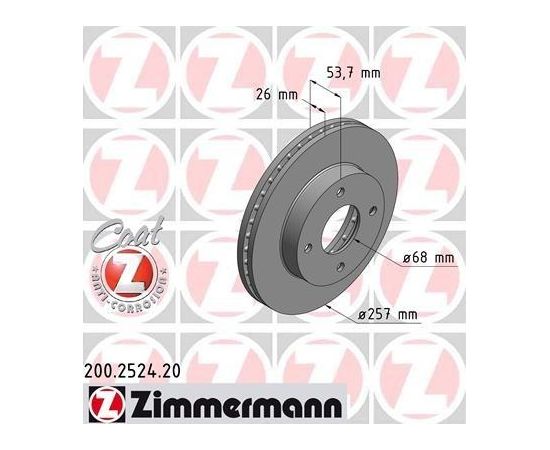 Zimmermann Bremžu disks 200.2524.20