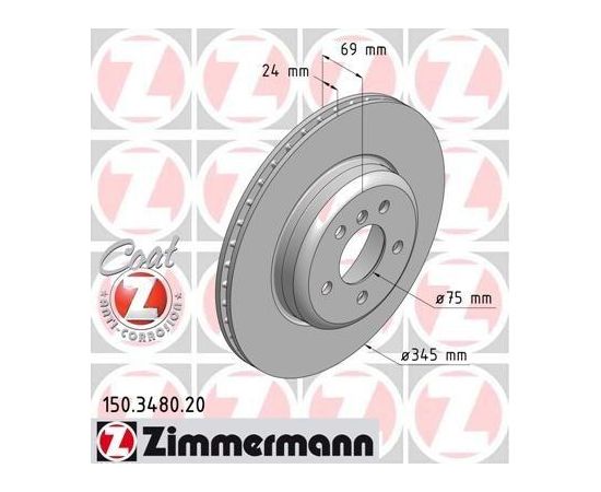 Zimmermann Bremžu disks 150.3480.20