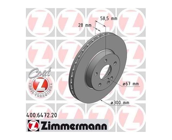 Zimmermann Bremžu disks 400.6472.20