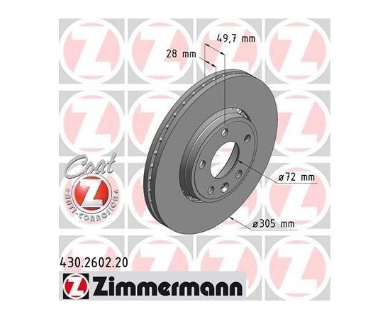 Zimmermann Bremžu disks 430.2602.20