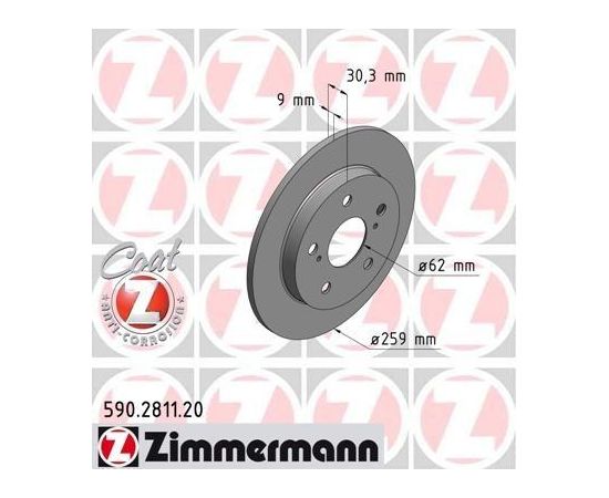 Zimmermann Bremžu disks 590.2811.20