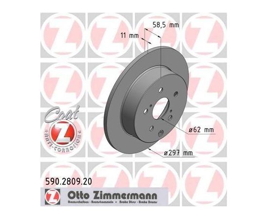 Zimmermann Bremžu disks 590.2809.20