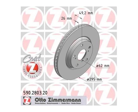 Zimmermann Bremžu disks 590.2803.20