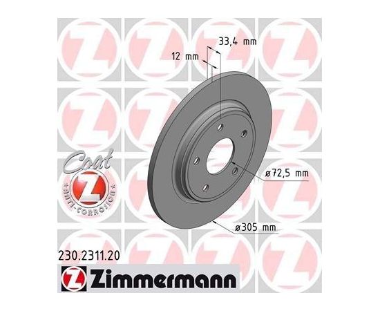 Zimmermann Bremžu disks 230.2311.20