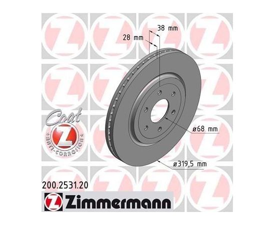 Zimmermann Bremžu disks 200.2531.20