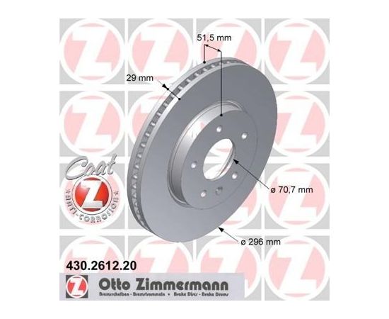 Zimmermann Bremžu disks 430.2612.20