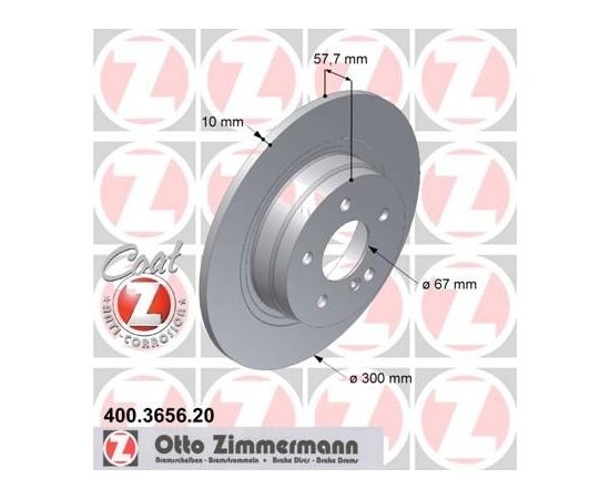 Zimmermann Bremžu disks 400.3656.20