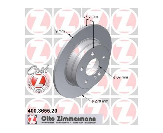 Zimmermann Bremžu disks 400.3655.20