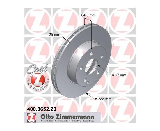 Zimmermann Bremžu disks 400.3652.20