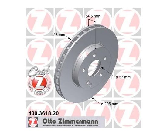 Zimmermann Bremžu disks 400.3618.20