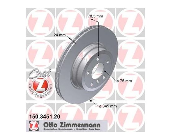Zimmermann Bremžu disks 150.3451.20