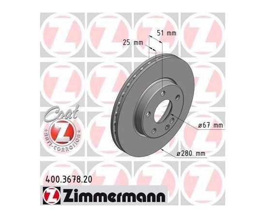 Zimmermann Bremžu disks 400.3678.20