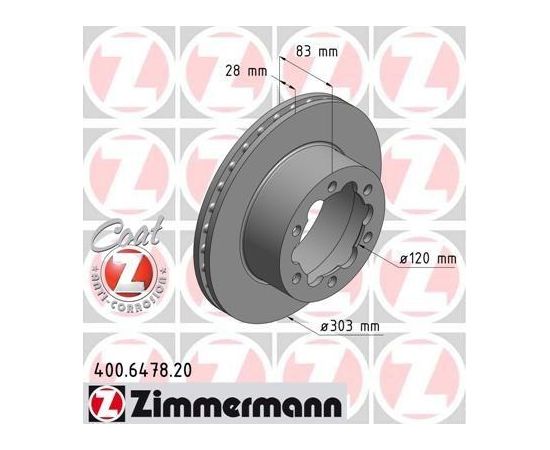 Zimmermann Bremžu disks 400.6478.20