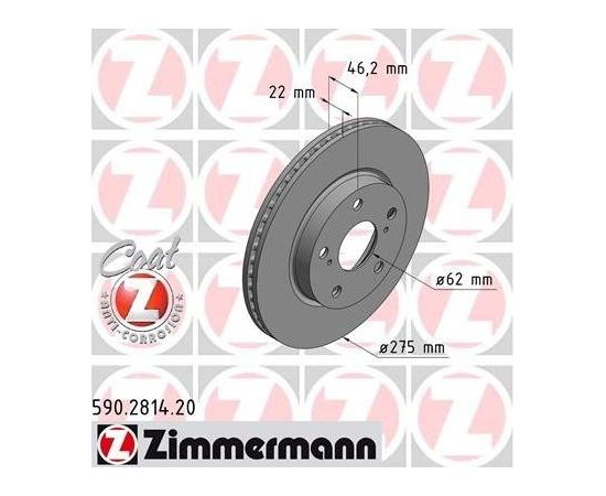 Zimmermann Bremžu disks 590.2814.20