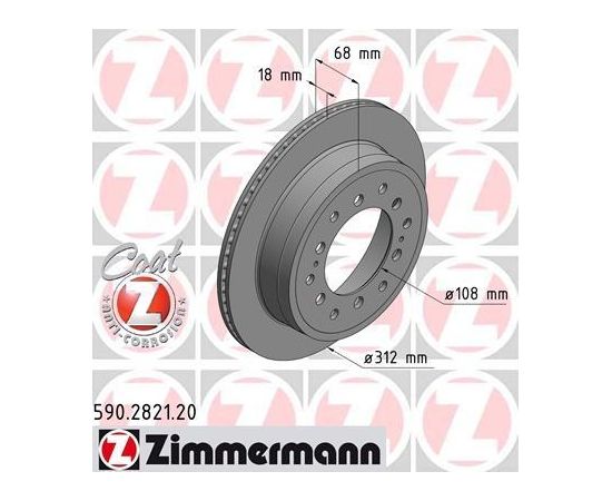 Zimmermann Bremžu disks 590.2821.20