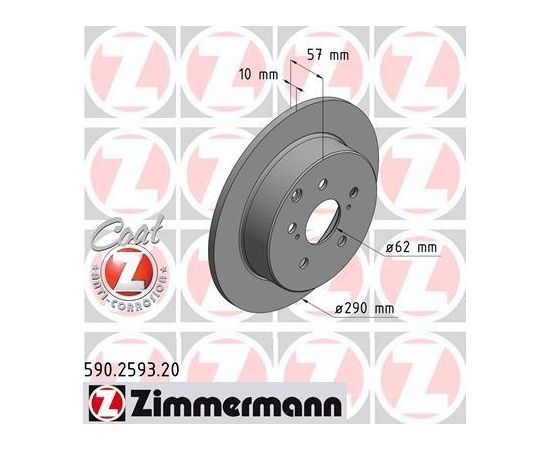 Zimmermann Bremžu disks 590.2593.20