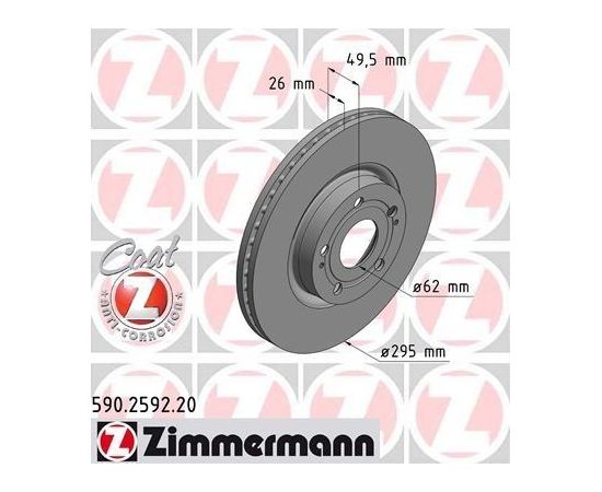Zimmermann Bremžu disks 590.2592.20