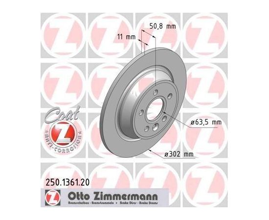 Zimmermann Bremžu disks 250.1361.20