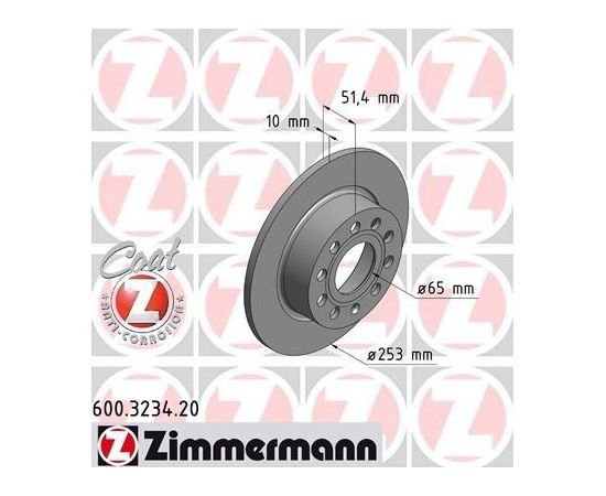 Zimmermann Bremžu disks 600.3234.20