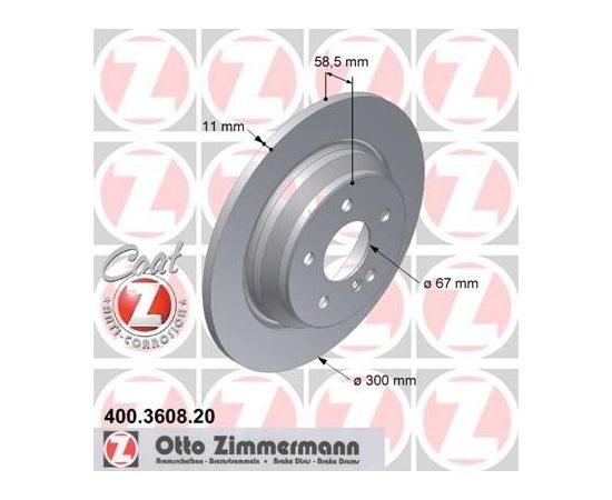 Zimmermann Bremžu disks 400.3608.20