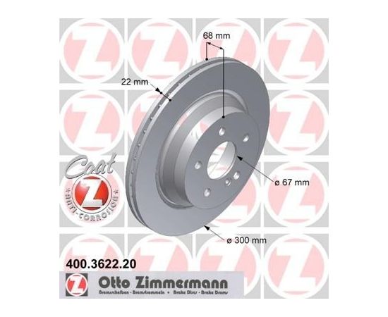 Zimmermann Bremžu disks 400.3622.20