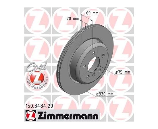 Zimmermann Bremžu disks 150.3484.20