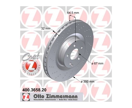 Zimmermann Bremžu disks 400.3658.20