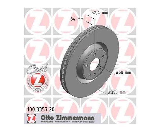 Zimmermann Bremžu disks 100.3357.20