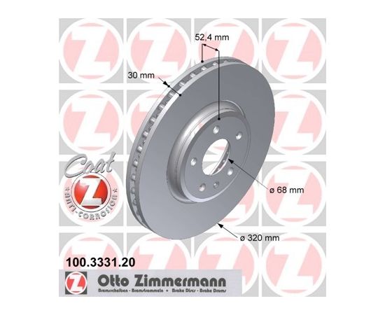 Zimmermann Bremžu disks 100.3331.20