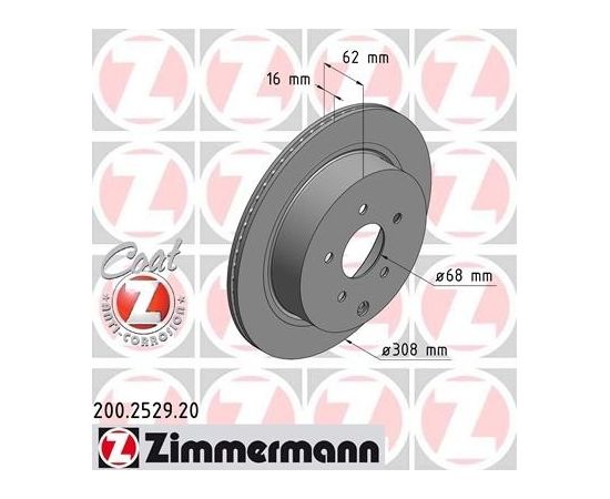 Zimmermann Bremžu disks 200.2529.20