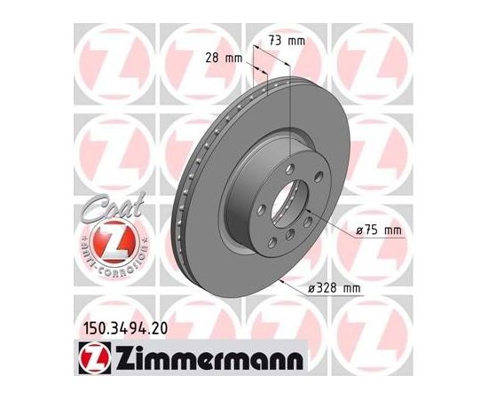 Zimmermann Bremžu disks 150.3494.20