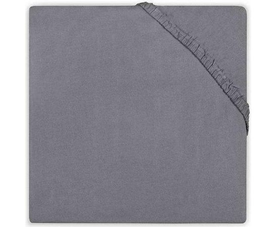 Jollein Cotton Sheet Dark Grey  Art.510-501-00087  простынь на резиночке 40x80cм