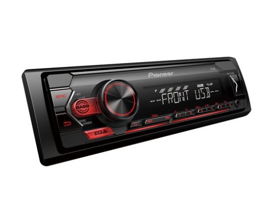 Pioneer MVH-S120UB MOSFET 4x50W;  USB,FLAC,MP3 ;FM;AUX in;1xRCA; balts/sarkans apgaismojums     .      