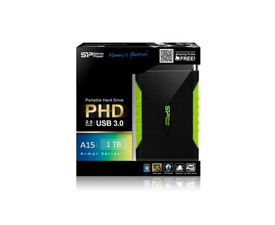 Silicon Power Armor A15 1TB 2.5 ", USB 3.0, Black