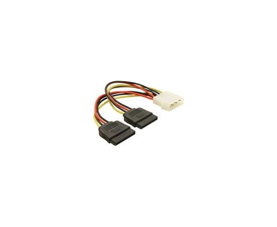 DELOCK Adapt Power SATA HDD2x4Pin-St10cm