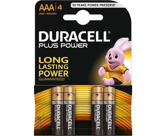 Duracell MN 2400 Plus Power AAA (LR03) Блистерная упаковка 4шт.