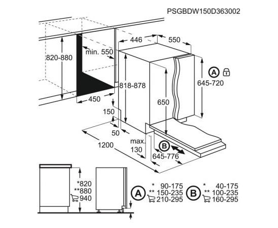 Electrolux EEA22100L iebūvējamā trauku mazgājamā mašīna