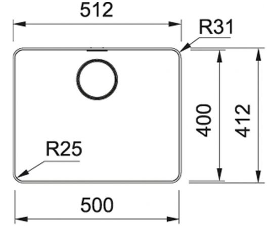 Franke Mythos MYX 210-50 Nerūsējoša tērauda