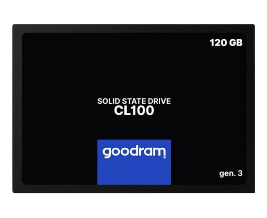 GOODRAM CL100 GEN. 3 120GB SSD, 2.5” 7mm, SATA 6 Gb/s, Read/Write: 500 / 360 MB/s