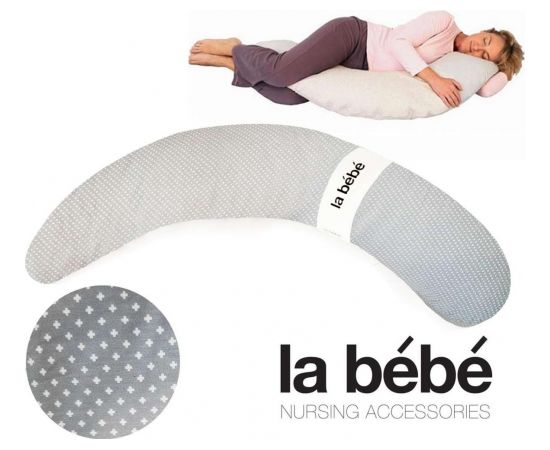 La Bebe™ Nursing La Bebe™ Moon Maternity Pillow  Art.108058  Большая подушка для беременных с наполнителем из Memory Foam (особенно мягкий и тихий наполнитель),185см