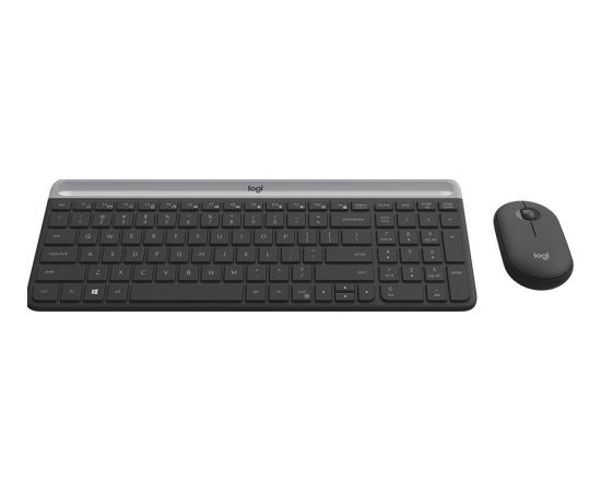 LOGITECH Slim Wireless Keyboard and Mouse Combo MK470 - GRAPHITE - PAN - 2.4GHZ - NORDIC