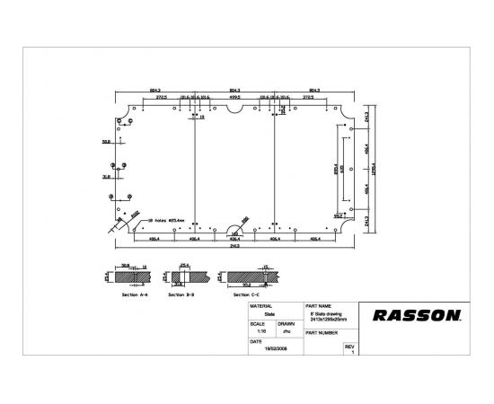 Akmens plāksne Rasson 8ft