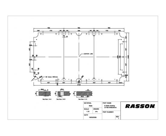 Akmens plāksne Rasson 9ft