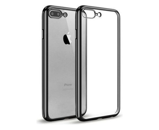 Mocco Electro Jelly Aizmugurējais Silikona Apvalks Priekš Apple iPhone 11 PRO Caurspīdīgs - Melns
