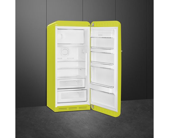 SMEG FAB28RLI3 ledusskapis, 50's Style, 153cm Lime green