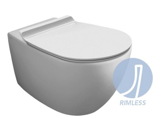 Simas Vignoni Rimless sienas WC poda komplekts, balts