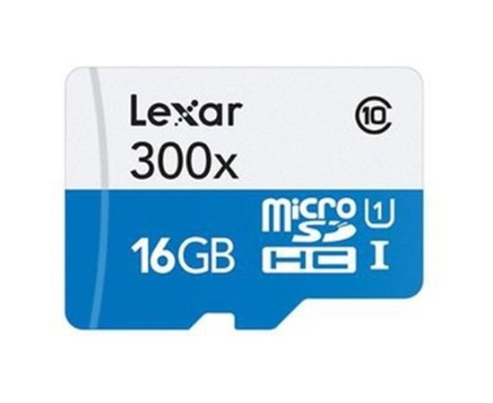 Lexar 16GB microSDHC 16 GB, MicroSDHC, Flash memory class 10, SD adapter