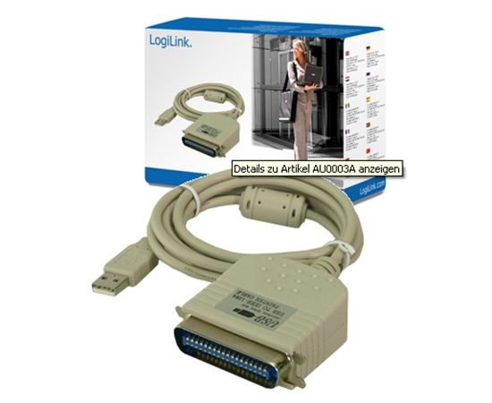 Logilink USB 2.0 to paralel (LPT) adapter: IEEE1248, USB 2.0 A
