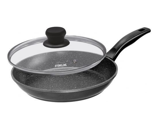 Stoneline Pan 7359 Frying, Diameter 26 cm, Suitable for induction hob, Lid included, Fixed handle, Anthracite
